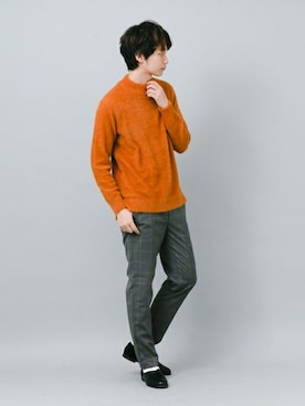 「スリムパンツ」｜SENSE OF PLACE ONLINE STOREさん（メンズ・182cm）の秋コーディネート