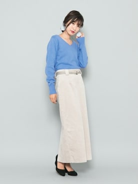 「SENSE OF PLACE by URBAN RESEARCH（センスオブプレイスバイアーバンリサーチ）のロングスリムベルト（ベルト）」を使った、SENSE OF PLACE ONLINE STOREさん（レディース・166cm）の秋コーディネート