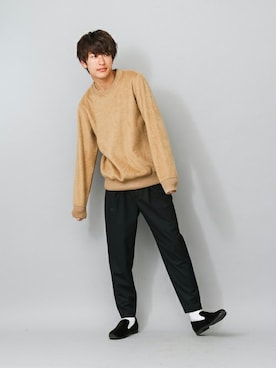 「シャギー」｜「アイテム（スウェット）」を使った、SENSE OF PLACE ONLINE STOREさん（メンズ・178cm）の秋コーディネート