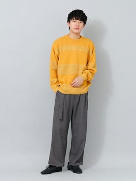 「千鳥柄」｜SENSE OF PLACE ONLINE STOREさん（メンズ・178cm）の秋コーディネート