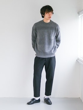 「スリムパンツ」｜SENSE OF PLACE ONLINE STOREさん（メンズ・182cm）の秋コーディネート