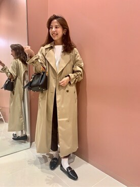 「SENSE OF PLACE by URBAN RESEAR」｜「アイテム（トレンチコート）」を使った、SENSE OF PLACE ONLINE STOREさん（レディース・153cm）の春コーディネート