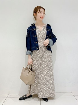 「SENSE OF PLACE by URBAN RESEAR」｜「アイテム（デニムジャケット）」を使った、SENSE OF PLACE ONLINE STOREさん（レディース・155cm）の春コーディネート