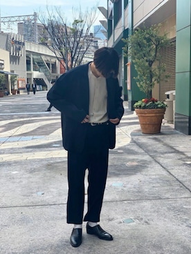 「リネンシャツ」｜「アイテム（その他アウター）」を使った、SENSE OF PLACE ONLINE STOREさん（メンズ・170cm）の春コーディネート