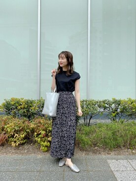 「フラワープリント」｜「アイテム（その他シューズ）」を使った、SENSE OF PLACE ONLINE STOREさん（レディース・155cm）の春コーディネート