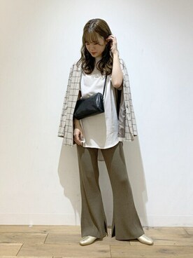 「SENSE OF PLACE by URBAN RESEAR」｜「アイテム（ノーカラージャケット）」を使った、SENSE OF PLACE ONLINE STOREさん（レディース・163cm）の春コーディネート