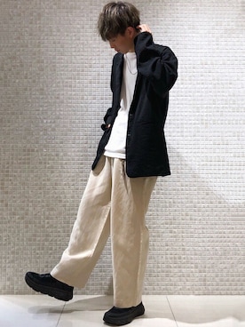 「セットアップ風」｜「アイテム（その他アウター）」を使った、SENSE OF PLACE ONLINE STOREさん（メンズ・170cm）の春コーディネート
