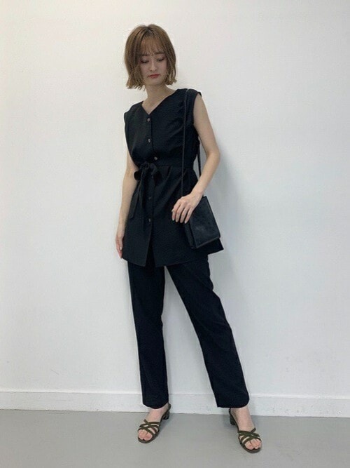 セール】リネンライクセットアップ(テーパード)（その他パンツ