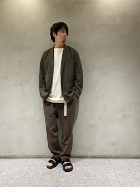 「セットアップ風」｜「アイテム（その他アウター）」を使った、SENSE OF PLACE ONLINE STOREさん（メンズ・175cm）の夏コーディネート