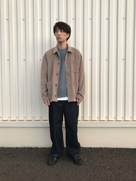 「アイテム（スウェット、ブルー系）」を使った、SENSE OF PLACE ONLINE STOREさん（レディース・166cm）の秋コーディネート