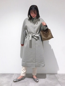 「SENSE OF PLACE by URBAN RESEARCH（センスオブプレイスバイアーバンリサーチ）のスクエアトウVカットフラットシューズ（その他シューズ）」を使った、SENSE OF PLACE ONLINE STOREさん（レディース・166cm）の秋コーディネート