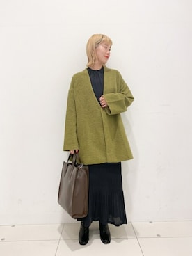 「オリーブ」｜「アイテム（その他シューズ）」を使った、SENSE OF PLACE ONLINE STOREさん（レディース・166cm）の秋コーディネート