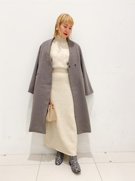 「RODE SKO（ロデスコ）のJUANITA ポケットプチ2WAYトート（トートバッグ）」を使った、SENSE OF PLACE ONLINE STOREさん（レディース・166cm）の秋コーディネート