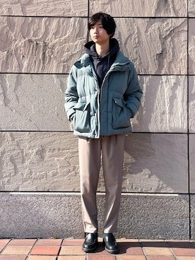 「SENSE OF PLACE by URBAN RESEARCH（センスオブプレイスバイアーバンリサーチ）のアイテム（ダウンジャケット/コート）」を使った、SENSE OF PLACE ONLINE STOREさん（メンズ・166cm）の冬コーディネート