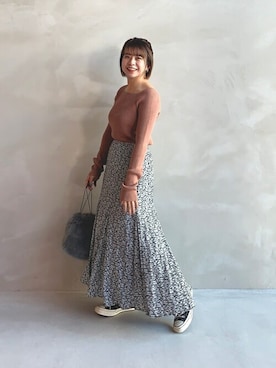 「スクエアネック(ネック)」｜SENSE OF PLACE ONLINE STOREさん（レディース・166cm）の冬コーディネート
