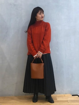 「ストレッチブーツ」｜SENSE OF PLACE ONLINE STOREさん（レディース・166cm）の冬コーディネート