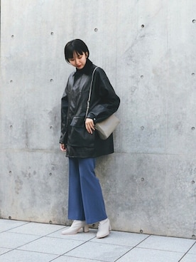 「ハンティングジャケット」｜「アイテム（その他シューズ）」を使った、SENSE OF PLACE ONLINE STOREさん（レディース・166cm）の冬コーディネート