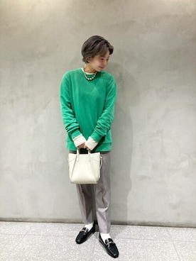 「オーガニックコットン」｜SENSE OF PLACE ONLINE STOREさん（レディース・166cm）の冬コーディネート
