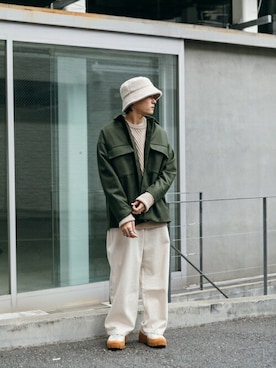 「ウールジャケット」｜SENSE OF PLACE ONLINE STOREさん（メンズ・166cm）の冬コーディネート