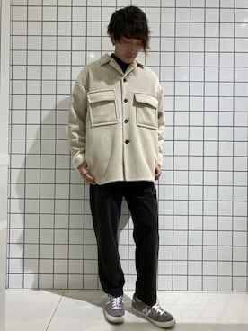「ムートンジャケット」｜「アイテム（その他アウター）」を使った、SENSE OF PLACE ONLINE STOREさん（メンズ・166cm）の冬コーディネート