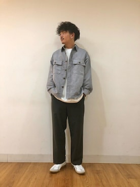 「SENSE OF PLACE by URBAN RESEARCH（センスオブプレイスバイアーバンリサーチ）のジャーマントレーナー（スニーカー）」を使った、SENSE OF PLACE ONLINE STOREさん（メンズ・166cm）の冬コーディネート