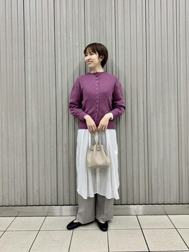 「SMELLY（スメリー）のアイテム（ショルダーバッグ）」を使った、SENSE OF PLACE ONLINE STOREさん（レディース・166cm）の冬コーディネート