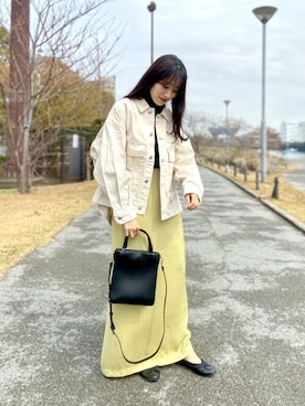 「ジージャン」｜「アイテム（その他アウター）」を使った、SENSE OF PLACE ONLINE STOREさん（レディース・166cm）の春コーディネート