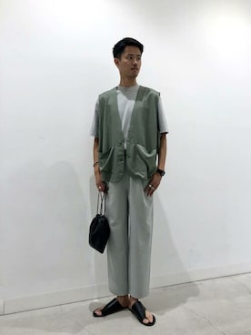 「トングサンダル」｜「アイテム（その他アウター）」を使った、SENSE OF PLACE ONLINE STOREさん（レディース・166cm）の春コーディネート