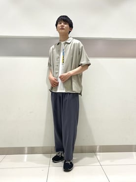 「チャイナシャツ」｜SENSE OF PLACE ONLINE STOREさん（レディース・166cm）の春コーディネート