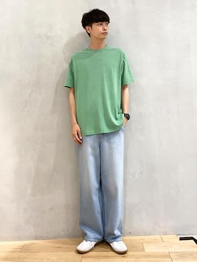 「SENSE OF PLACE by URBAN RESEARCH（センスオブプレイスバイアーバンリサーチ）のジャーマントレーナー（スニーカー）」を使った、SENSE OF PLACE ONLINE STOREさん（レディース・166cm）の春コーディネート