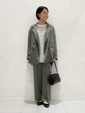 「サテンパンツ」｜「アイテム（その他アウター）」を使った、SENSE OF PLACE ONLINE STOREさん（レディース・166cm）の夏コーディネート
