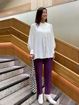 「アイテム（エコバッグ/サブバッグ、その他）」を使った、SENSE OF PLACE ONLINE STOREさん（レディース・166cm）の秋コーディネート