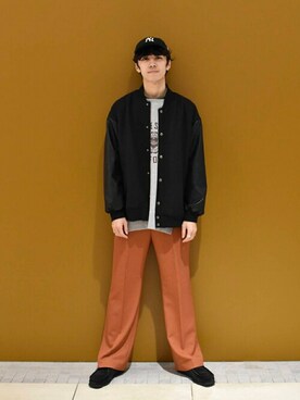 「SENSE OF PLACE by URBAN RESEARCH（センスオブプレイスバイアーバンリサーチ）のアイテム（スタジャン）」を使った、SENSE OF PLACE ONLINE STOREさん（メンズ・180cm）の秋コーディネート