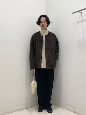 「チェック柄に恋してる」｜SENSE OF PLACE ONLINE STOREさん（メンズ・173cm）の秋コーディネート