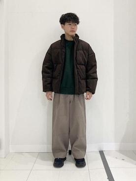 「SENSE OF PLACE by URBAN RESEARCH（センスオブプレイスバイアーバンリサーチ）のアイテム（ダウンジャケット/コート）」を使った、SENSE OF PLACE ONLINE STOREさん（メンズ・168cm）の秋コーディネート