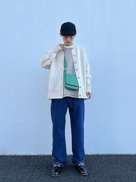 「HEYUMM（ヘユム）のアイテム」を使った、SENSE OF PLACE ONLINE STOREさん（メンズ・166cm）の冬コーディネート