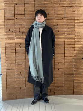 「HARUTA」｜「アイテム（ステンカラーコート）」を使った、SENSE OF PLACE ONLINE STOREさん（メンズ・169cm）の冬コーディネート