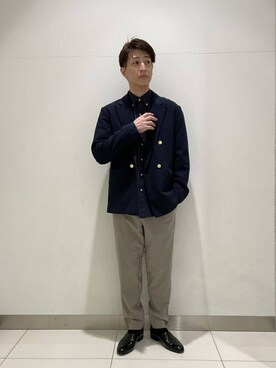 「SENSE OF PLACE by URBAN RESEARCH（センスオブプレイスバイアーバンリサーチ）のアイテム（テーラードジャケット）」を使った、SENSE OF PLACE ONLINE STOREさん（メンズ・177cm）の冬コーディネート