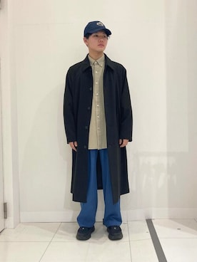 「SENSE OF PLACE by URBAN RESEARCH（センスオブプレイスバイアーバンリサーチ）のベーシックロゴシシュウキャップ（キャップ）」を使った、SENSE OF PLACE ONLINE STOREさん（メンズ・168cm）の冬コーディネート