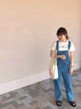 「ZARA（ザラ）のアイテム（サロペット/オーバーオール）」を使った、ikumiさん（レディース・157cm）の春コーディネート