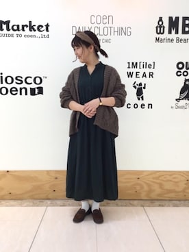 「green」｜coen なんばらさん（レディース・157cm）の秋コーディネート