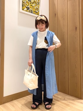 「SMITH'S（スミス）のアイテム（トップス）」を使った、coen なんばらさん（レディース・157cm）の春コーディネート