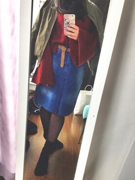 「Kastane」｜「アイテム（ナイロンジャケット）」を使った、たろゆさん（レディース・149cm）の冬コーディネート