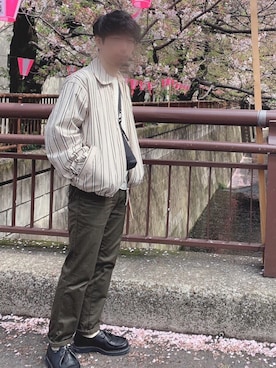 「unfil（アンフィル）のアイテム（ジャケット/アウター）」を使った、ぶろりーさん（メンズ・165cm）の春コーディネート
