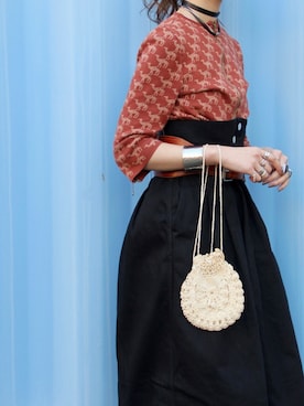 「アイテム（その他トップス、ブラウン系）」を使った、amiさん（レディース・158cm）の秋コーディネート