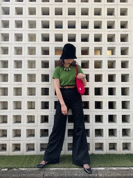 「VINTAGE（ヴィンテージ）のアイテム（パンプス）」を使った、amiさん（レディース・158cm）の秋コーディネート