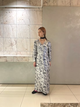 「アイテム（ワンピース/ドレス、シルバー系）」を使った、amiさん（レディース・158cm）の春コーディネート