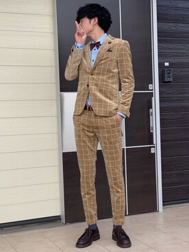 「アイテム（フォーマルスーツ/小物）」を使った、まなやさん（メンズ・180cm・10代）の冬コーディネート