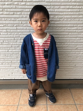 「BUDDY Lee（バディーリー）のアイテム」を使った、rairaiさん（キッズ・90cm）の春コーディネート