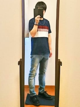 「tk.TAKEO KIKUCHI」｜「アイテム（その他）」を使った、ヤスさん（メンズ・166cm）の春コーディネート